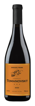 Láhev červeného vína Zweigeltrebe 2020 Vinařství Tomanovský