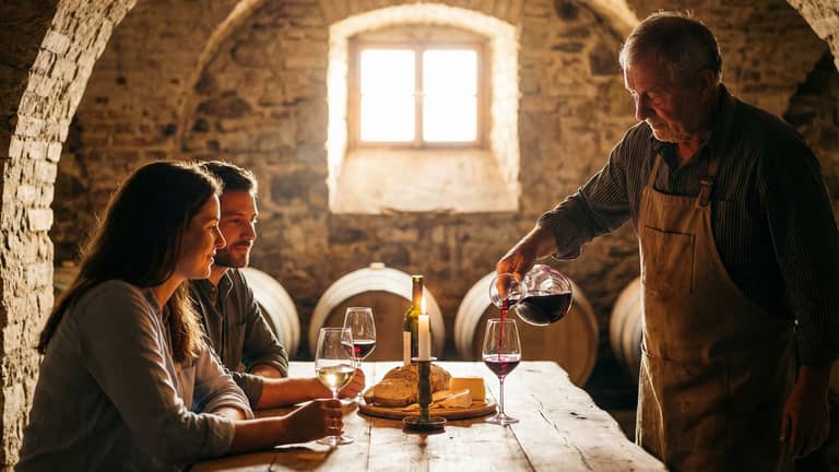 Degustace vína v historickém sklepě